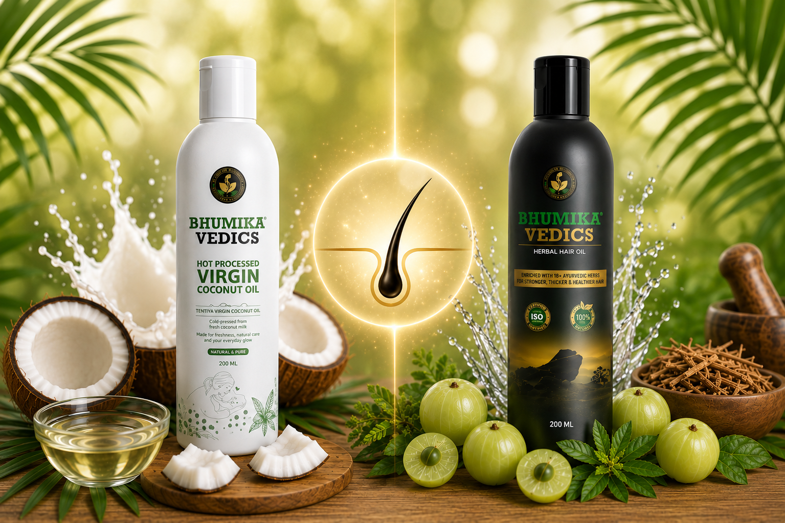 Coconut Oil vs Herbal Oil: Which Is the Best Oil for Hair Fall & Growth?