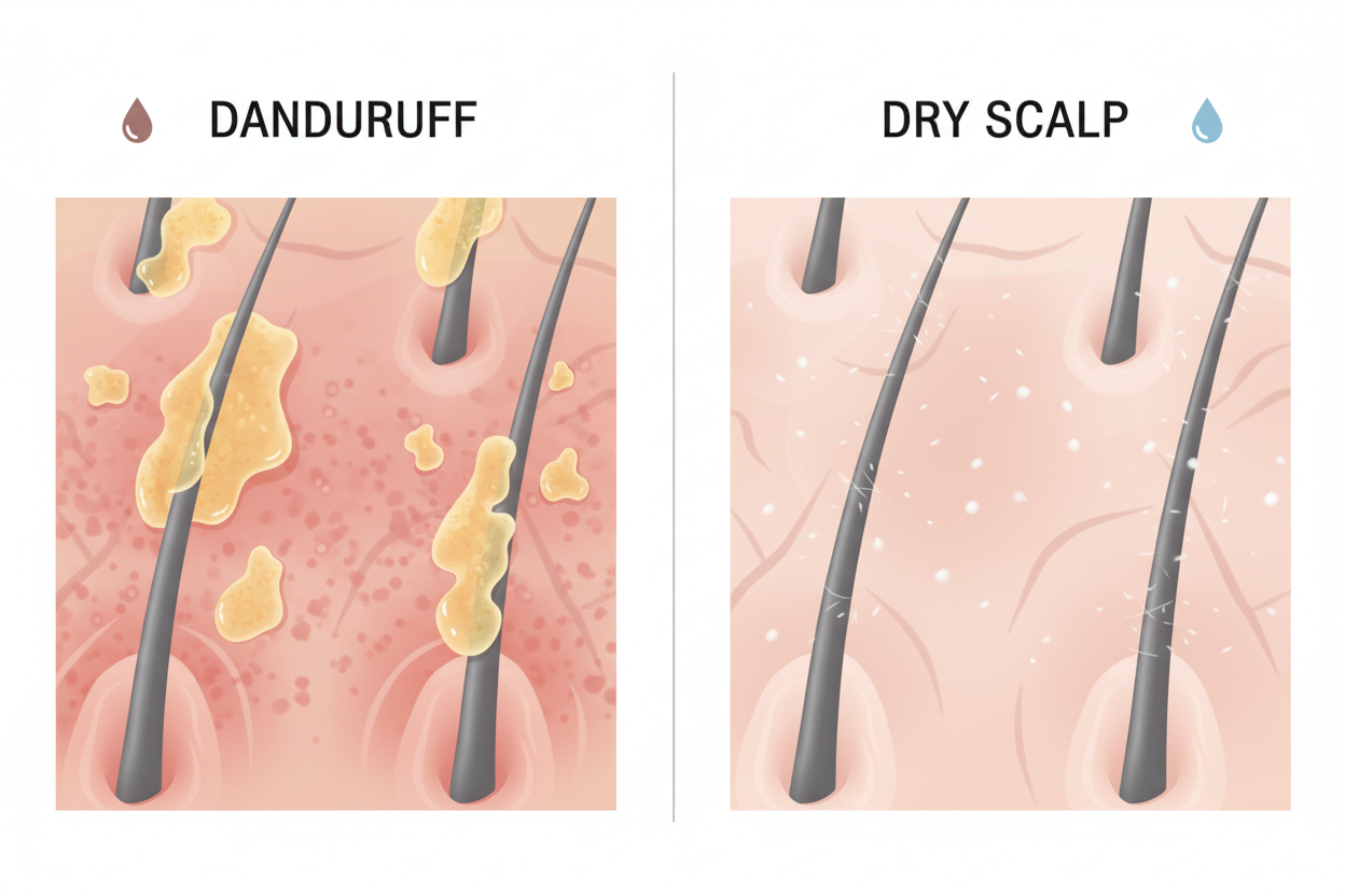 Dandruff vs Dry Scalp