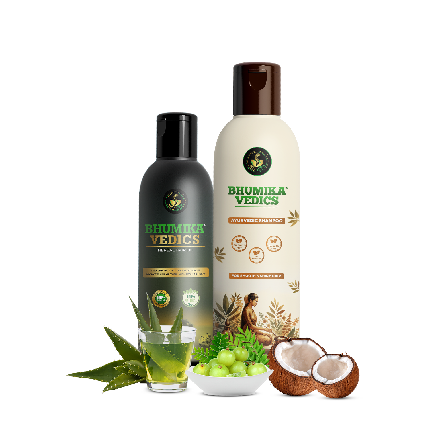 100  ml Herbal Hair oil + 200 ml Shampoo