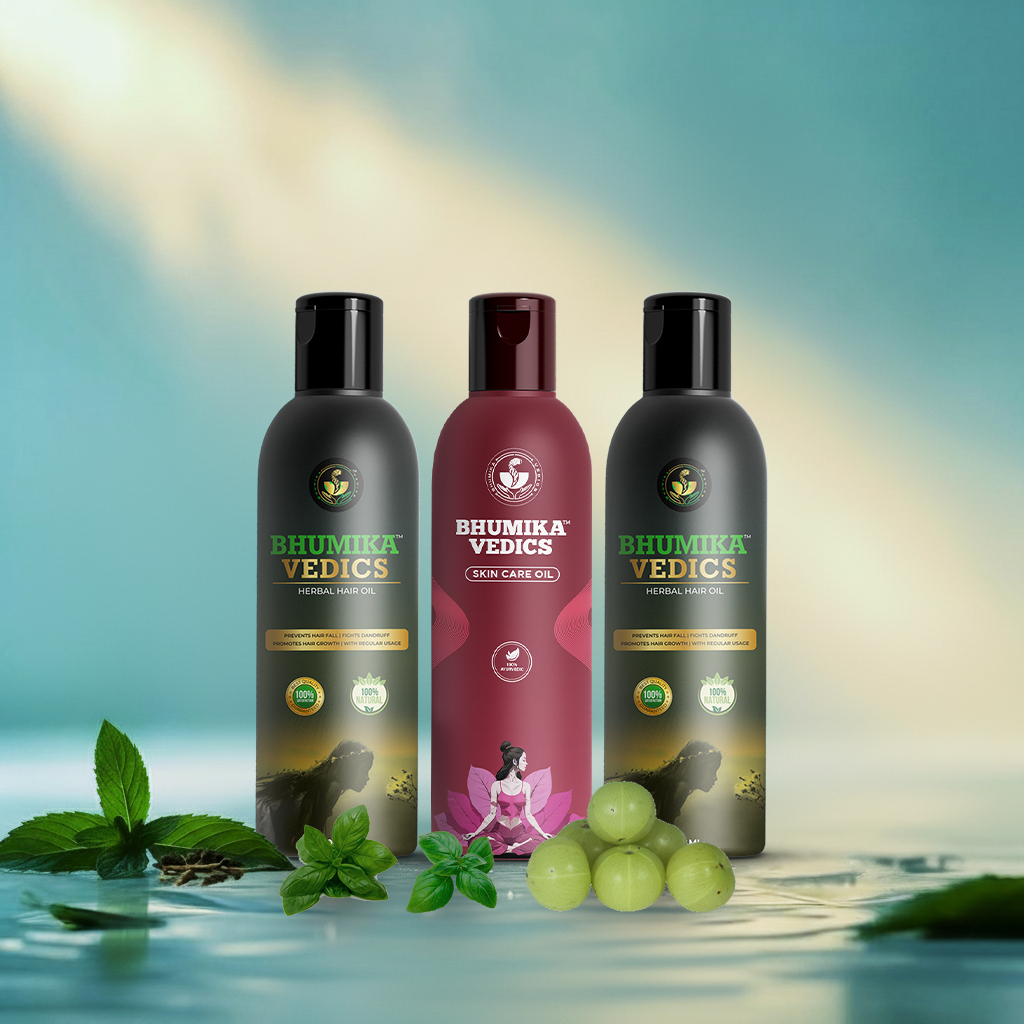 Herbal Hair Oil (400 ml) & Skin Care Oil (200 ml) Combo
