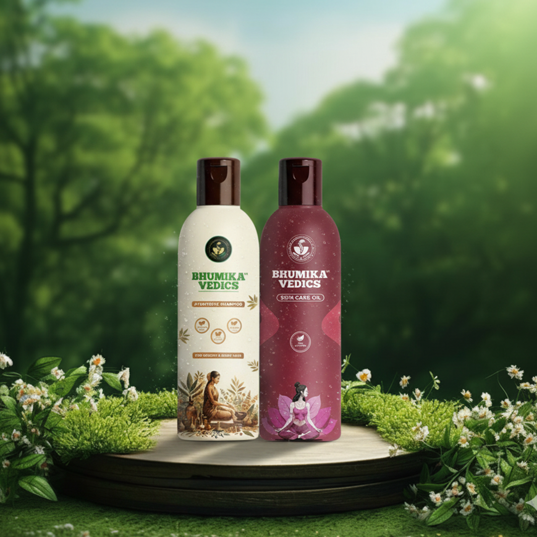Ayurvedic Shampoo (200 ml) & Skin Care Oil (200 ml) Combo