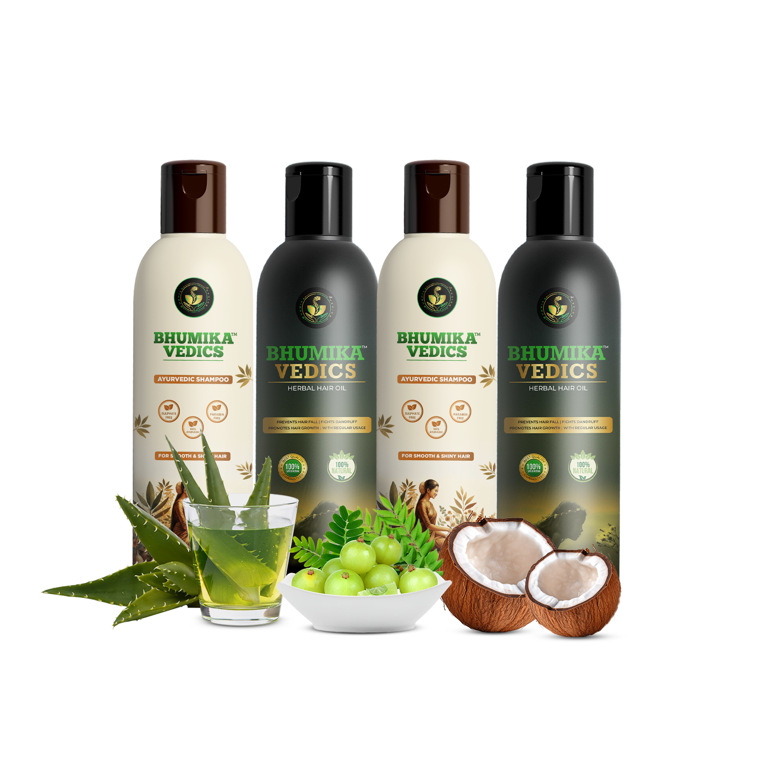 400 ml Herbal Hair Oil + 400 ml Shampoo