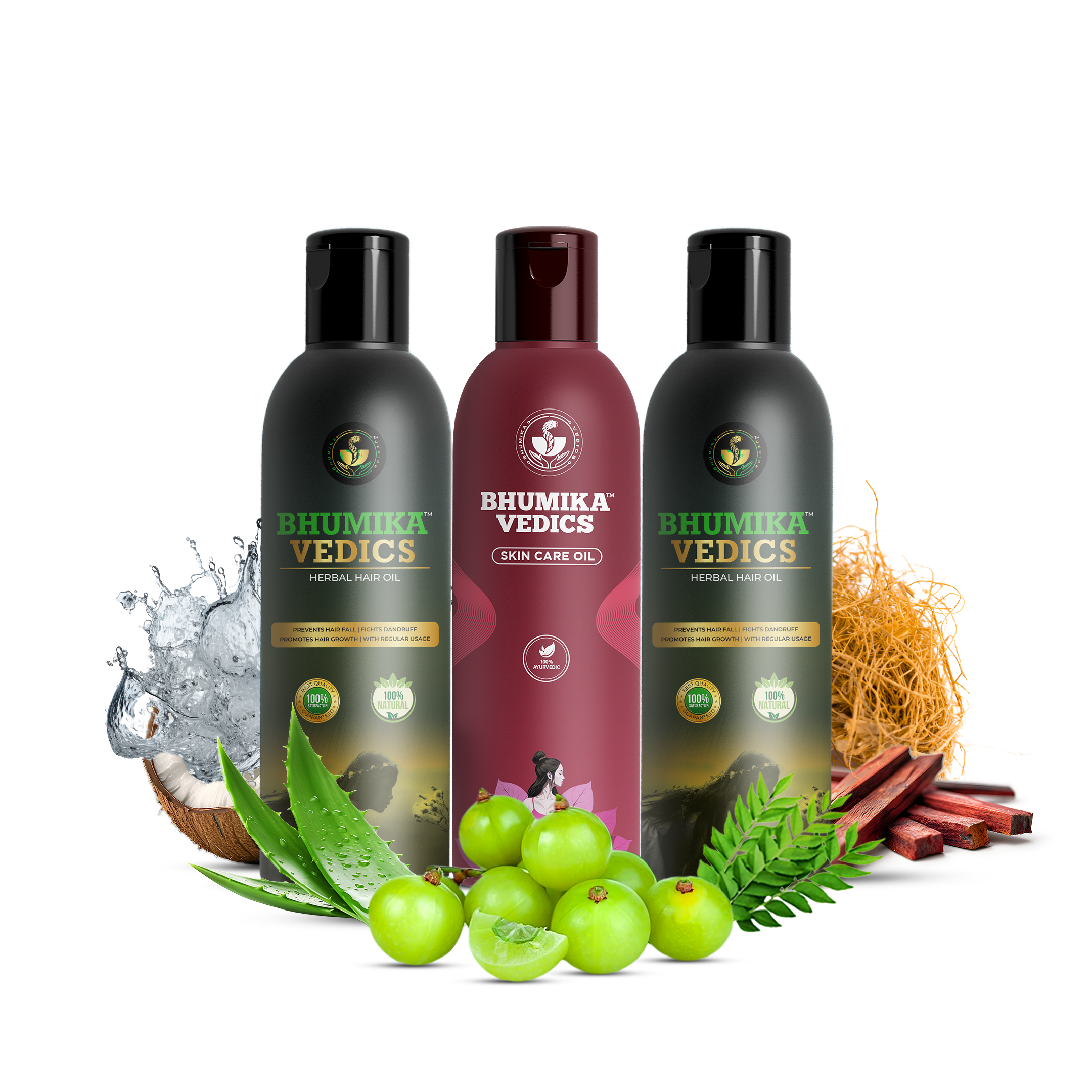 Herbal Hair Oil (400 ml) & Skin Care Oil (200 ml) Combo