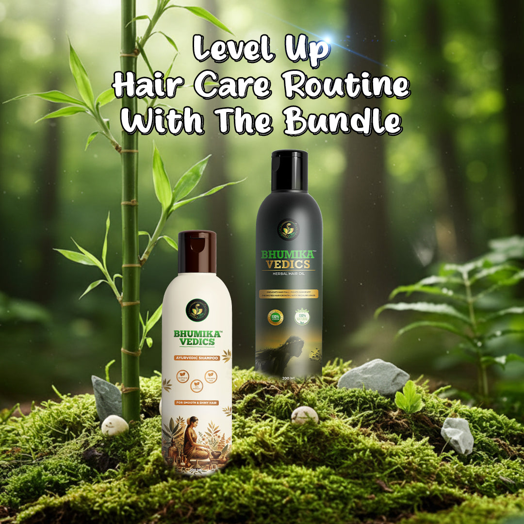 Herbal Hair oil and Shampoo Bundle